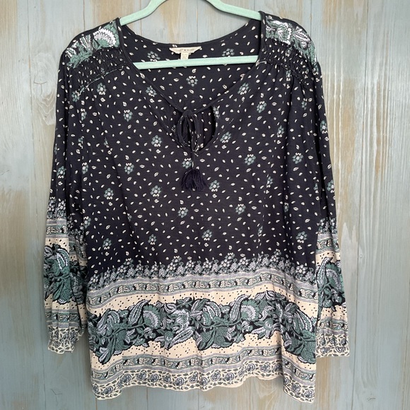 Lucky Brand Tops - LUCKY BRAND FLORAL BOHO BLOUSE TOP SZ XL